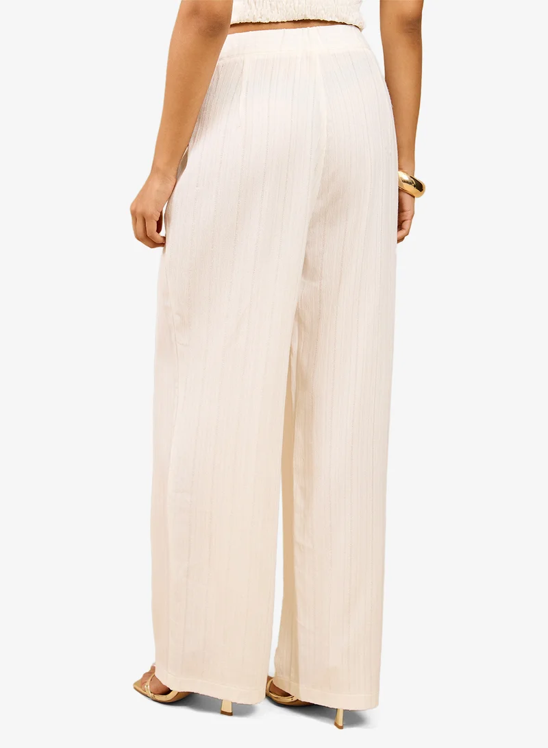 Little Mistress White Wide Trouser
